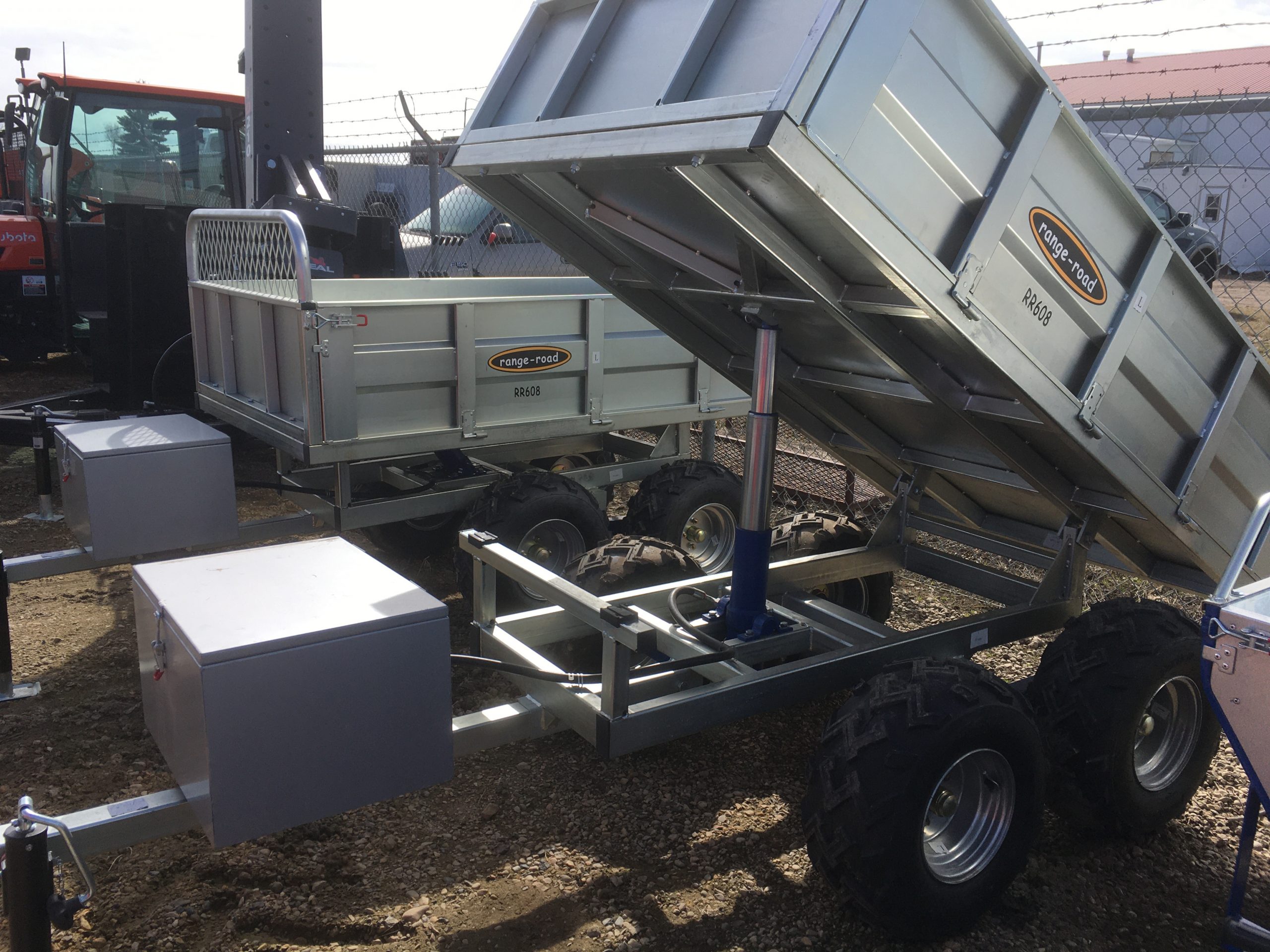 RR608 UTV Hydraulic Dump Trailer Cline Agro